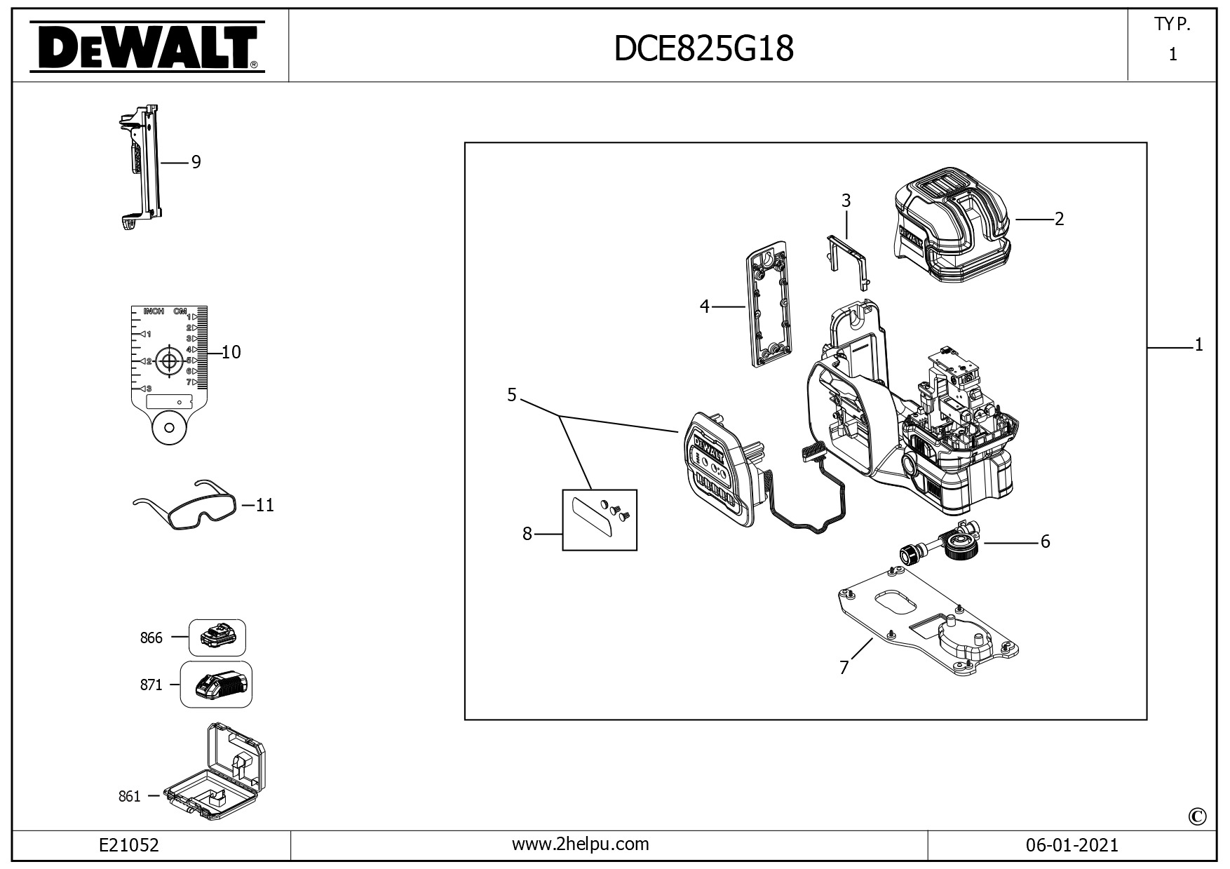 DEWALT CROSSLINE LASER (Type 1)