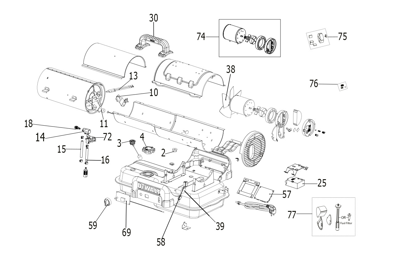 DEWALT HEATER (Type 1)