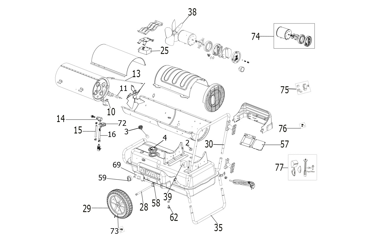 DEWALT HEATER (Type 1)