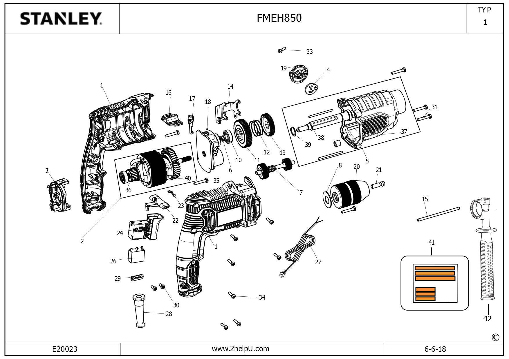 STANLEY HAMMER DRILL (Type 1)