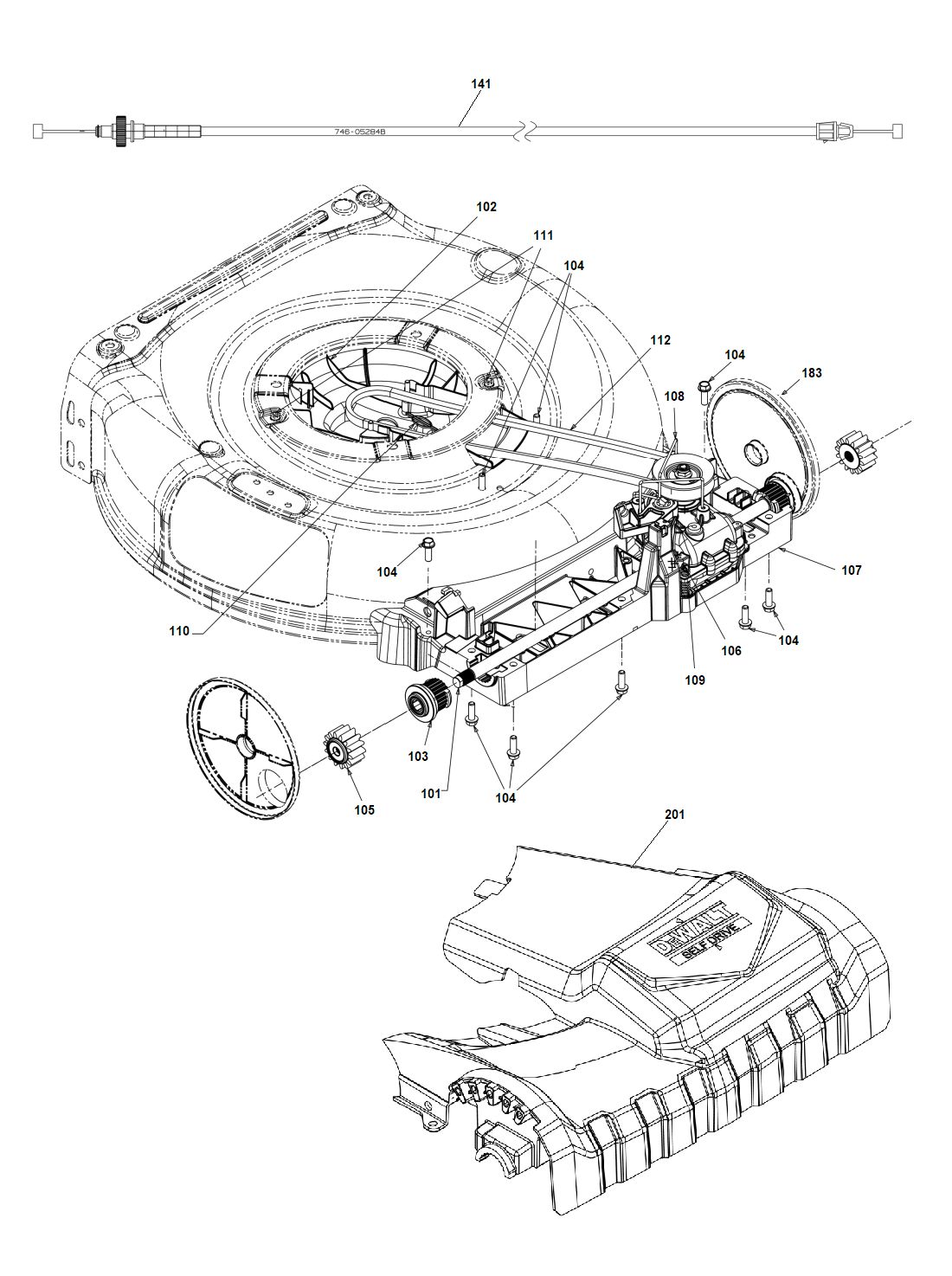 DEWALT CORDLESS MOWER (Type 1)