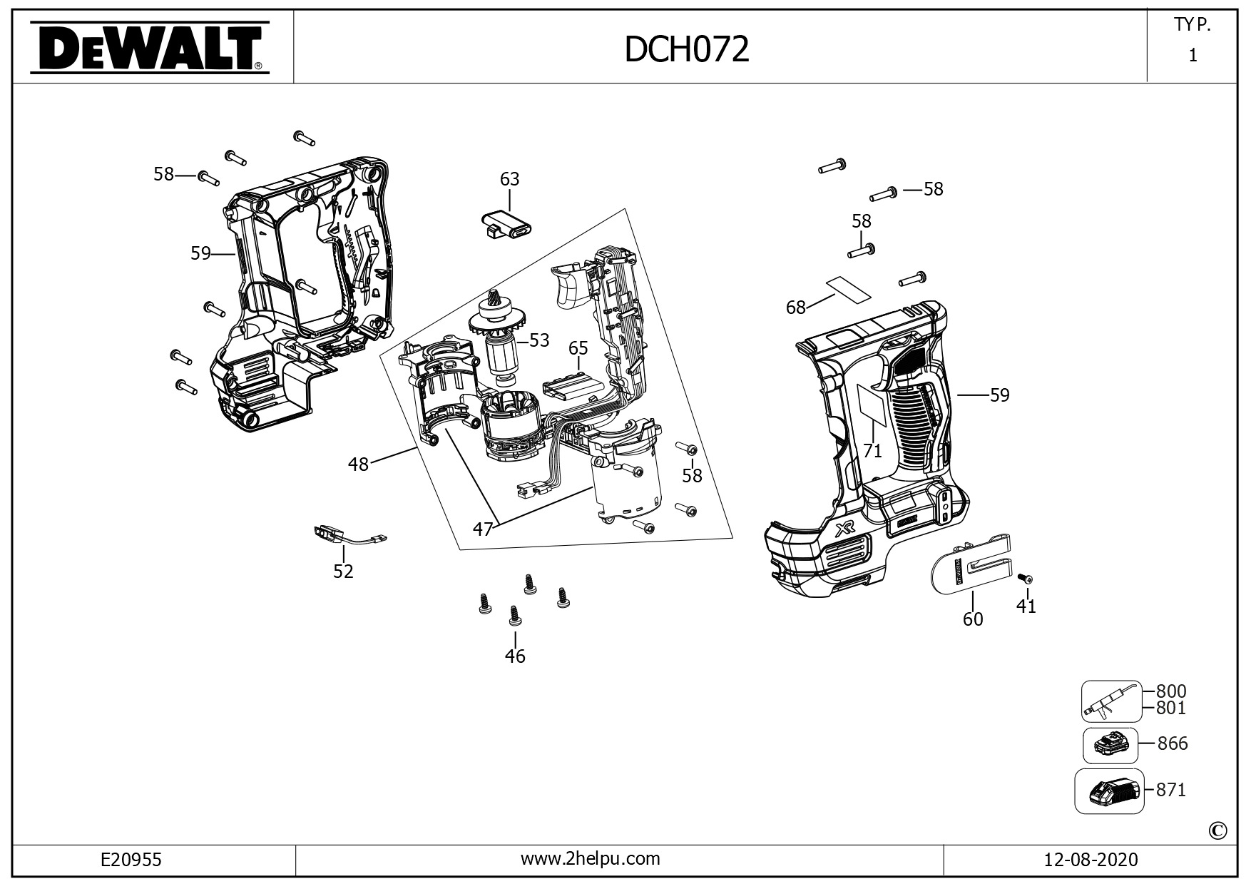DEWALT CORDLESS HAMMER (Type 1)