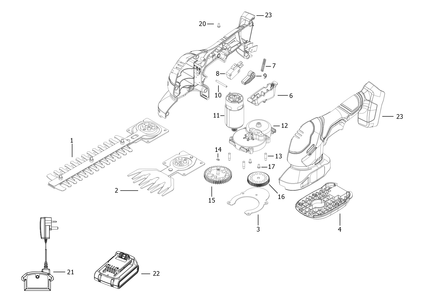 BLACK+DECKER SHRUB TRIMMER (Type H1)